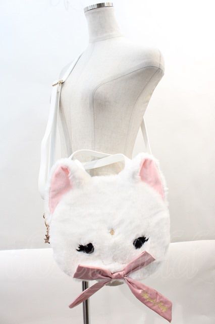 Angelic Pretty / Milk Catフェイス3-wayバッグ 白 I-24-10-24  