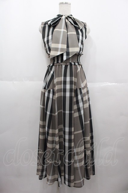 Ank ファッション AnMILLE ビックチェックリボンOP