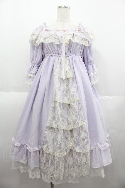 LOULOU WILLOUGHBY】ギャザーシフォンスリーブワンピース