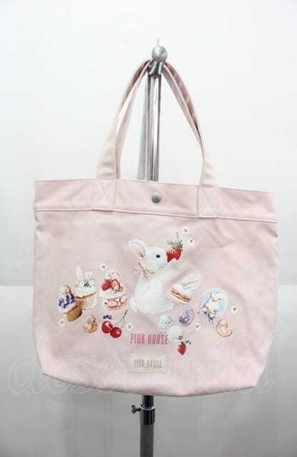 新品　ピンクハウス　スイーツスプリングバニー　うさぎ トートバッグ PINK HOUSE / スイーツスプリングバニートートバッグ ピンク I-25-08