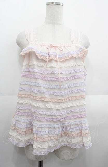 は*ぐ様 PINK HOUSE フリルキャミソール グラデーション　中古　フリー PINK HOUSE（ピンクハウス）の「グラデーションフリルスカート