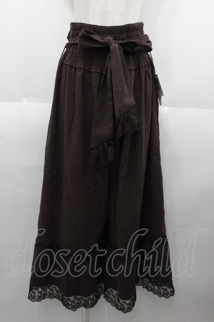 赤 ガウチョパンツ ロゴテープ付き axes femme / 2WAYガウチョパンツ M ブラウン I-25-08-25-085-AX