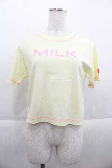 その他 milk MILK / MILK SUMMER T イエロー×ピンク I-25-09-13-007-ML-TS-HD