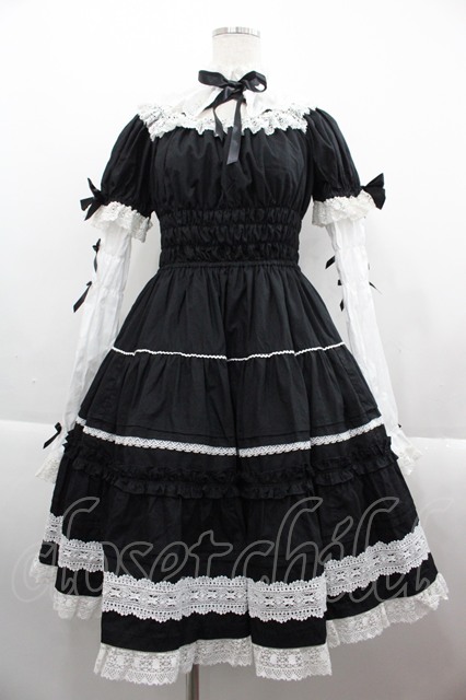 Angelic Pretty / Eternal Dollワンピース 黒X白 I-25-09-15