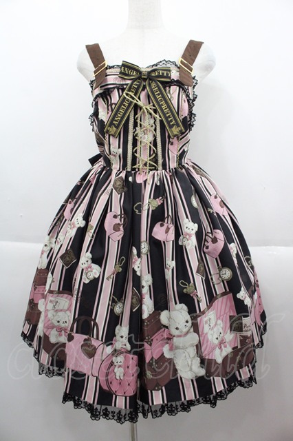 Angelicpretty Travelくまちゃんベルトジャンパースカート Travel Bear Belt JSK by Angelic Pretty