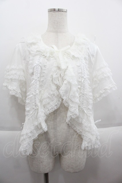 ピンクハウス レース使いボレロ風 ブラウス シロ レース使いボレロ風ブラウス｜ピンクハウスオフィシャル