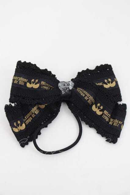 metamorphose / ロゴリボンヘアゴム 黒 I-25-09-27-040-ME-AC-SA