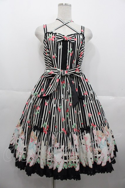 R*様 Angelic Pretty ティアードジャンパースカート Angelic Pretty / Sheep Gardenティアードジャンパースカート 黒