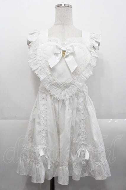 BABY,THE STARS SHINE BRIGHT / ハートエプロン 白 I-25-10-21