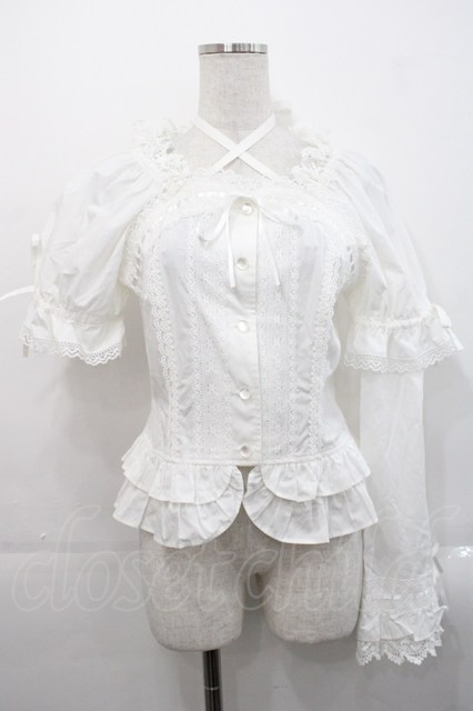 【試着のみ】BABY.姫袖後ろシャーリングブラウス BABY,THE STARS SHINE BRIGHT / 姫袖後ろシャーリングブラウス 白 I-25