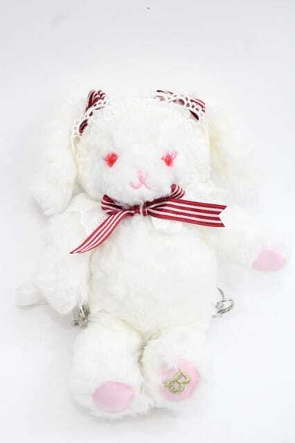 BABY,THE STARS SHINE BRIGHT / うさくみゃBagミニミニ 白x赤 I-25-11