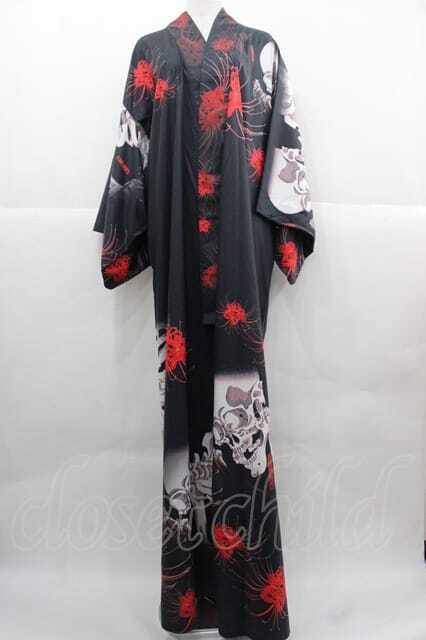 Royal Princess Alice / 新がしゃどくろ浴衣 黒X赤X白 I-25-12-02