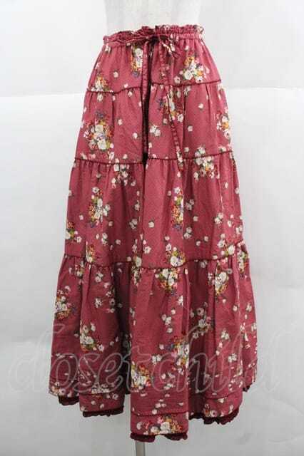 PINK HOUSE / ブルーミングドットプリントスカート ピンク I-25-12-02