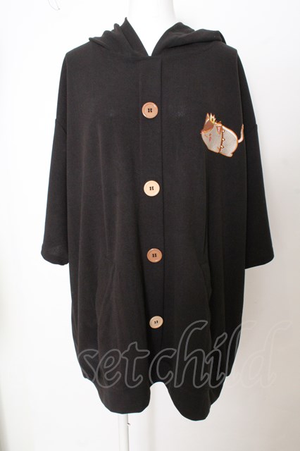 NieR Clothing カラフルボタンさらふわプルオーバー【ミケ】カーディガン F ブラック O-23-10-26-018-PU-TO-YM-ZS  closet child オンラインショップ