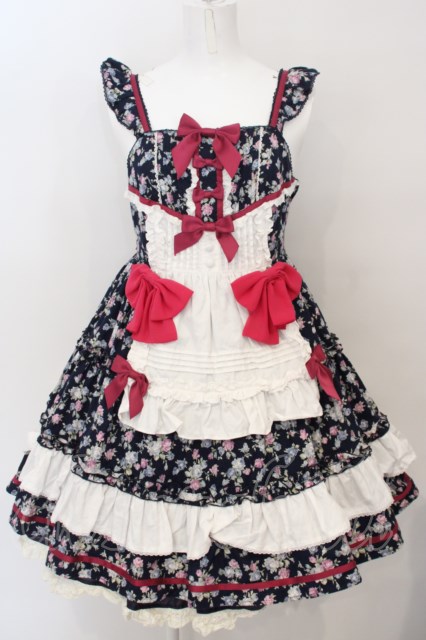 Angelic Pretty / Flower Basketジャンパースカート ネイビー O-24-03  
