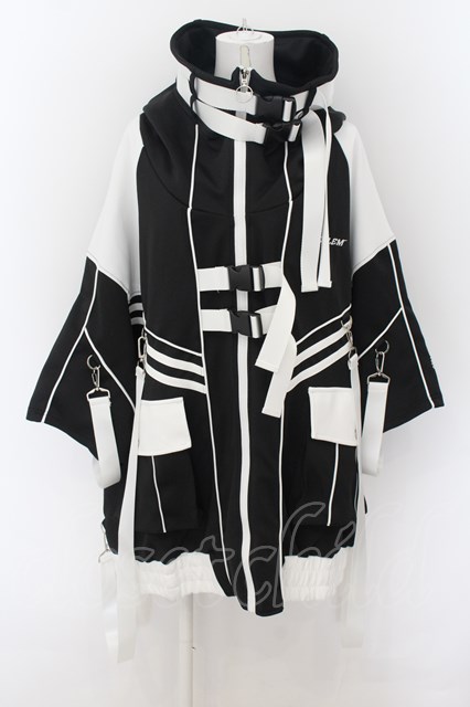 レフレム　サイバー　切り替えボリュームネック　半袖ジャージパーカー REFLEM【レフレム】 サイバー切り替えボリュームネック半袖ジャージ