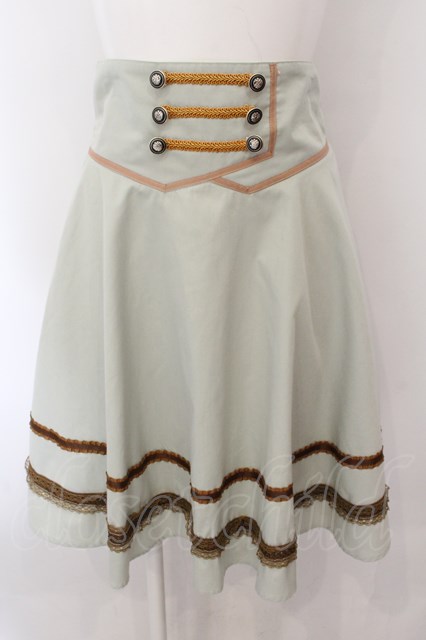 axes femme POETIQUE / ナポレオンフレアスカート M グリーン O-24-11  