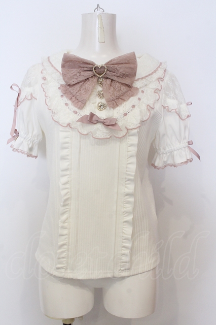 LIZLISA はしごレースハートカットブラウス ピンク LIZLISA はしごレースハートカットブラウス ピンク - メルカリ