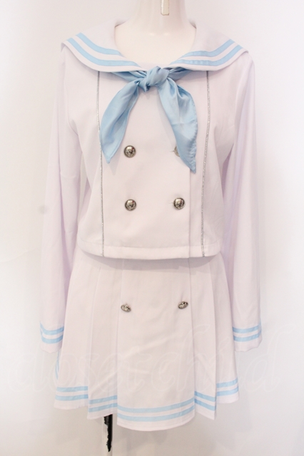 Amilige / セーラーセットアップ シロ×サックス O-25-06-30-069