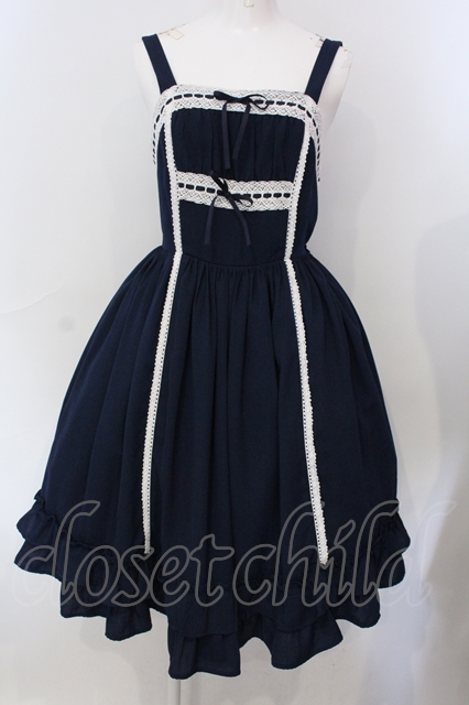【美品】 axes femme kawaii リナズジャンパースカート axes femme kawaii / リナズジャンパースカート ネイビー O-25