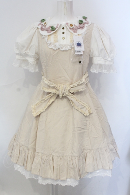 星箱works / 四つ葉のクローバーワンピース S 生成り O-25-06-30-094