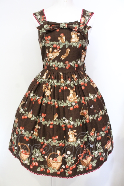 Innocent World イノセントワールド いちご畑の動物 OP Strawberry Field Animals Corset JSK by Innocent World