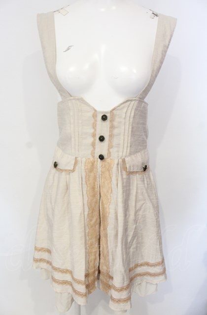 axes femme / タック使いポッケ付ジャンドレ M ベージュ O-25-07