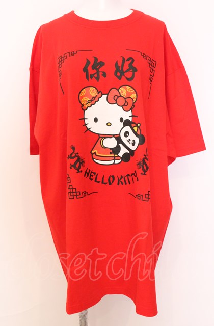 トップス Candy Stripper LINGERIE HELLO KITTY TEE Candy Stripper / CHINA HELLO KITTY TEE 2 レッド O-25-08-08