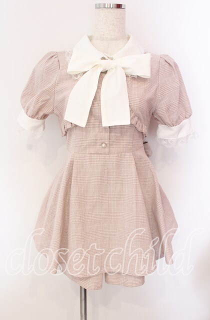 NOEMIE / チェックセットアップ ピンク O-25-09-06-001-LO-OP-OW