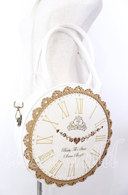 BABY,THE STARS SHINE BRIGHT / アリスの大きな時計バッグ シロ