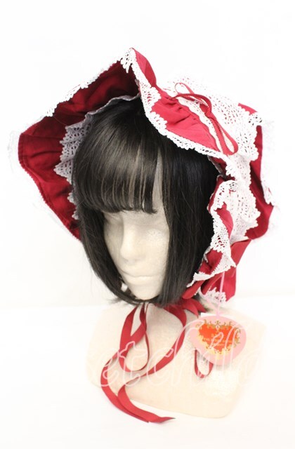 BABY,THE STARS SHINE BRIGHT / うさみみボンネット えんじ O-25-10-11