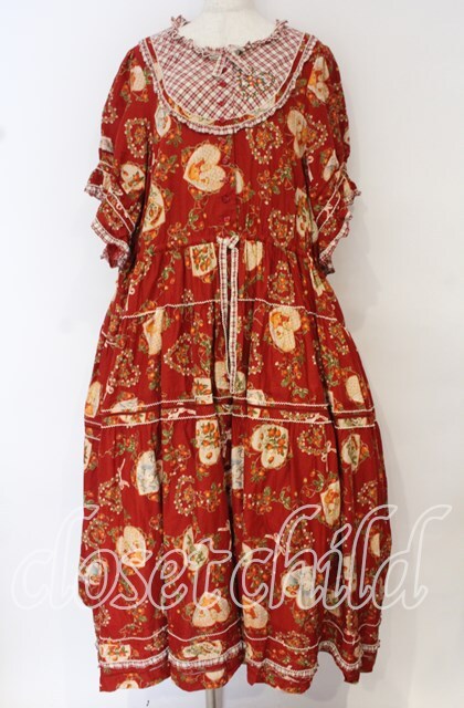 PINK HOUSE / Rambling Heartsプリントパッチワークワンピース