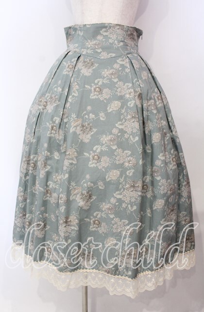 Victorian maiden / カントリーハイウエストスカート ライトグリーン O