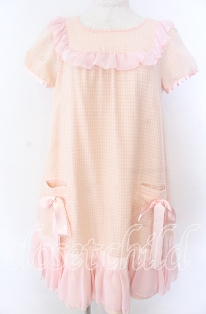 MILK / 千鳥格子ワンピース ピンク O-25-11-07-029-ML-OP-IG-OS