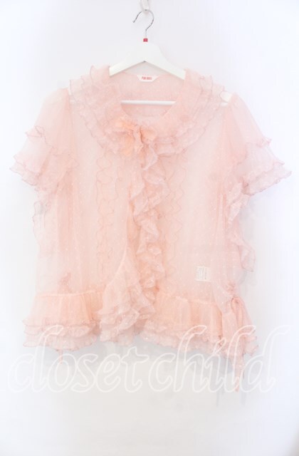 PINK HOUSE / ドットチュールオーバーブラウス【お直しあり】 ピンク O