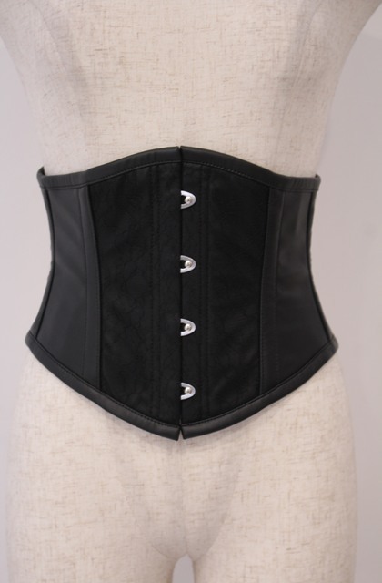 abilletage / Noir フェイクレザーミニコルセット 4(フルクローズ 56