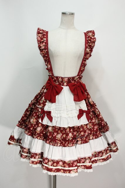 Angelic Pretty / Flower Basketジャンパースカート ワイン S-24-06-11  