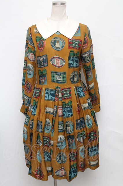 Jane Marple / Bonne Journee Hotelワンピース マスタード S-24-09-19  