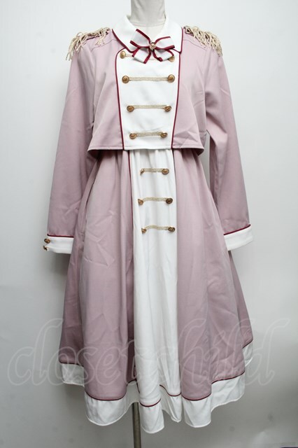 Amavel / Royal Palace Fanfareミドル丈ワンピース ピンク S-24-10-17  