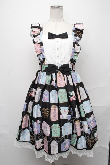 Angelic Pretty / Memorial Tea Museumジャンパースカート 黒 S-24-12 