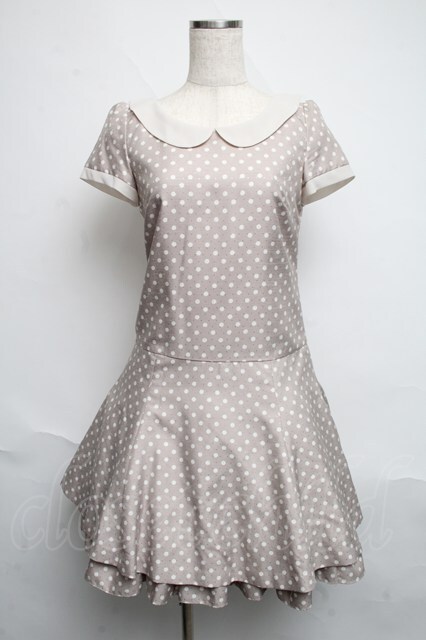 MILK マドモアゼルBeBeワンピース(ベージュ) 美品 ワンピース/ワンピース【べべモール公式】-子供服べべの公式通販