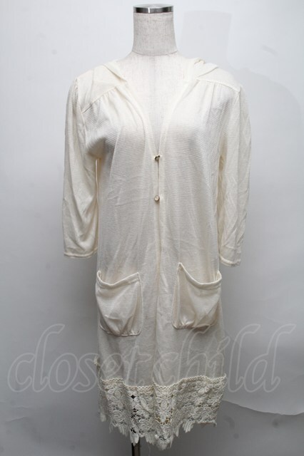 axes femme / バックレースロングカーディガン  キナリ S-25-07-03-1016-AX-TO-HR-ZI axes femme / フード付裾レースロングカーディガン キナリ S-25