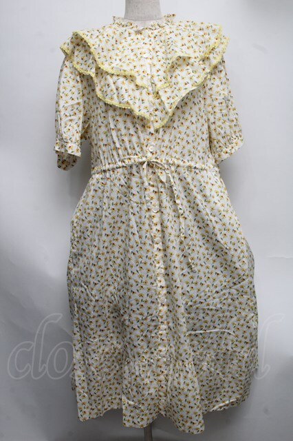 新品⭐️Jane Marple ドレス Jane Marple / Harmonyラッフルドレス M イエロー S-25-07-22