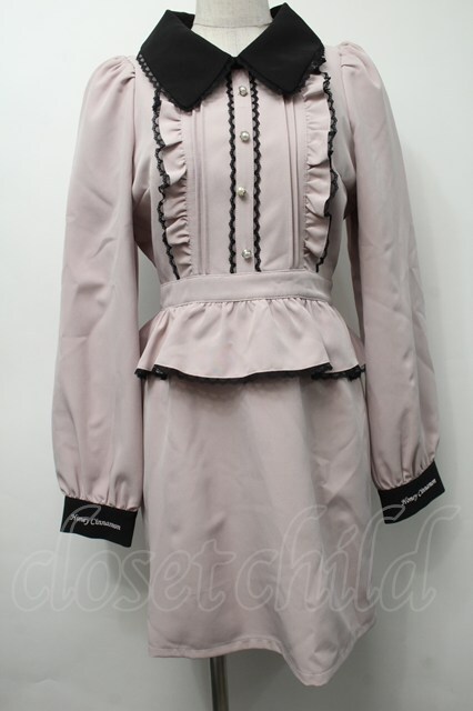 SwankissワンピースLIZLISA pium Honey Cinnamon Honey Cinnamon / ペプラムワンピース ピンク S-25-09-24-043-LO