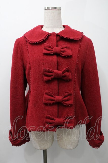 Angelic Pretty / スイートリボンコート 赤 S-25-10-02-047-AP