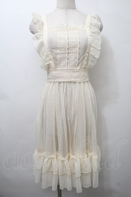 axes femme kawaii / ドットチュールエプロン キナリ S-25-10-12