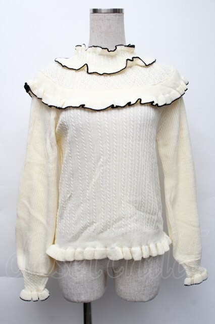 axes femme / 配色フリルプルオーバー キナリ S-25-11-22-040-AX-TO-HR