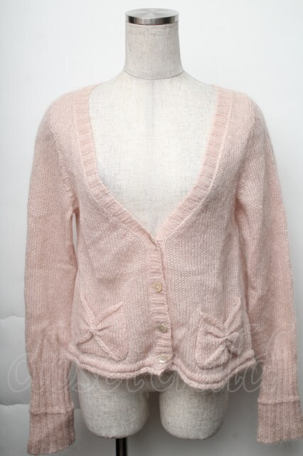 Katie / リボンポケットモヘアカーディガン S-25-11-23-1012-LO-TO-ET