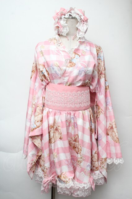 To Alice / 猫浴衣セット ピンク S-25-11-24-006-LO-OP-HR-ZS - closet
