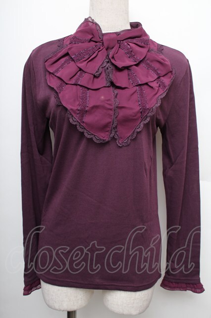 axes femme ビッグリボン　カットソー　長袖　パープル　薄紫　姫ギャル axes femme ビッグリボン カットソー 長袖 パープル 薄紫 姫ギャル